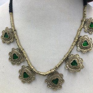 Floral Choker Necklace, Tribal Antique Necklace, Antique Necklace